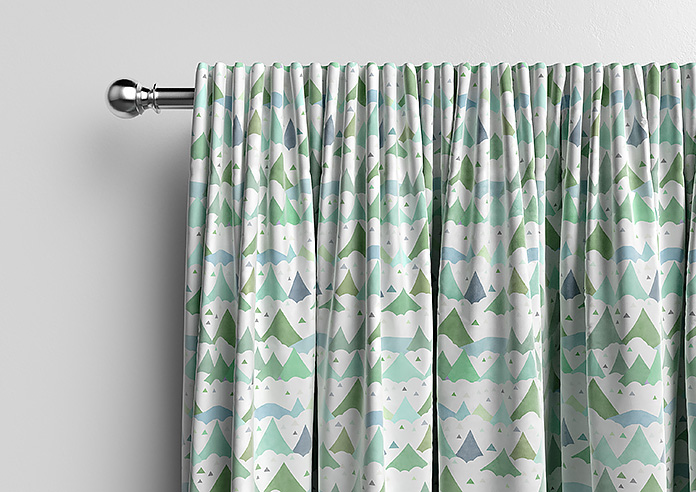 Cloudy Peaks, Mint - Made to Measure Curtains - Image 9